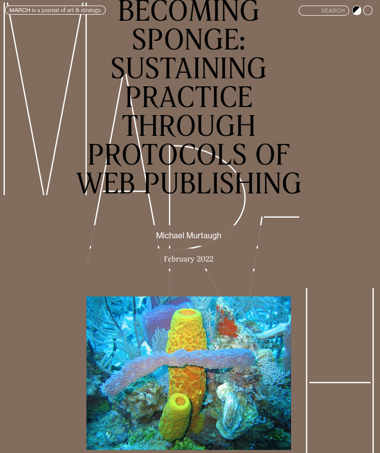 Becoming Sponge: Sustaining Practice Through Protocols of Web Publishing